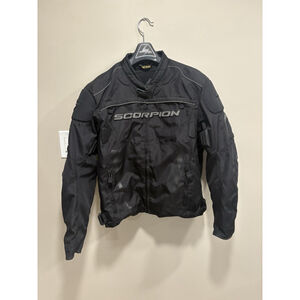 SCORPION EXO MENS ARMOUR BATTALION MOTORCYCLE JACKET BLACK Size L